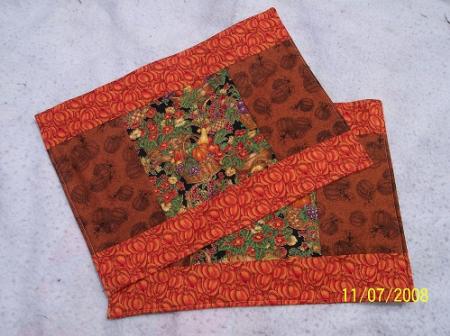 Placemats pair made of all cotton pieced by Linda Monasky