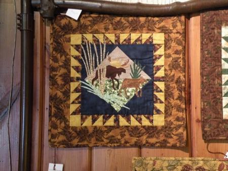 This machine applique wall hanging was designed by Debbie Field. Top & backing are constructed of quality 100% cotton, batting is thin polyester. Machine pieced, machine appliqued and machine quilted by Linda Monasky