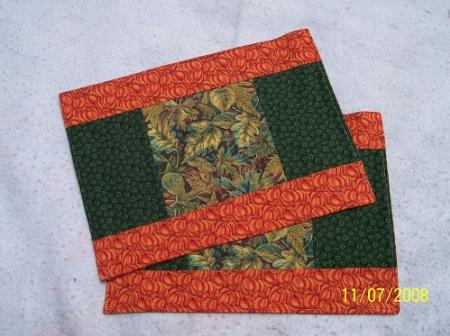 Placemats pair made of all cotton pieced by Linda Monasky